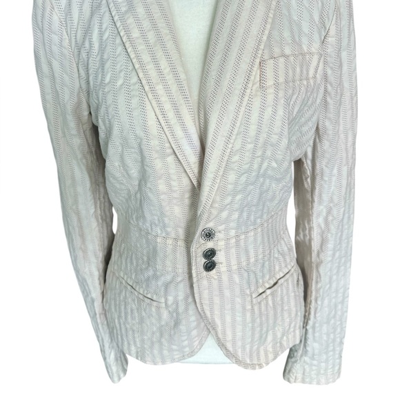 Vintage Diesel Y2K Textured Stripe Blazer - Picture 2 of 12